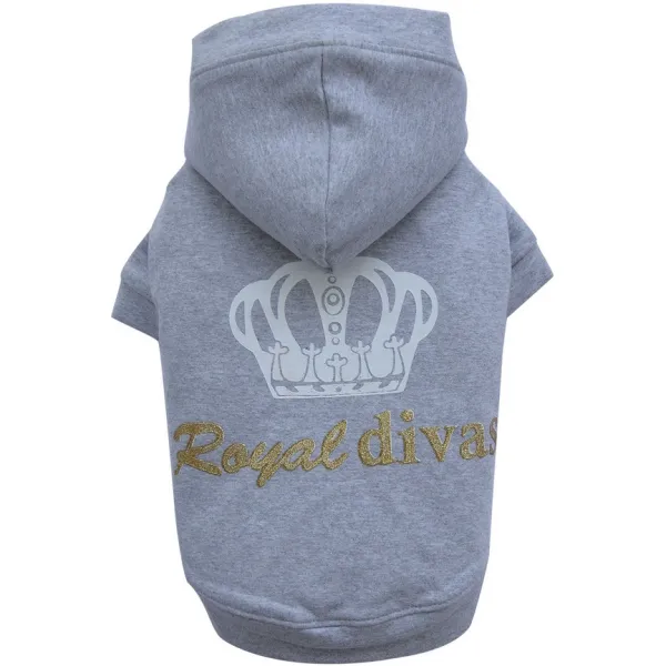 ჰუდი ,,Royal Divas", ნაცრისფერი, ზომა :S