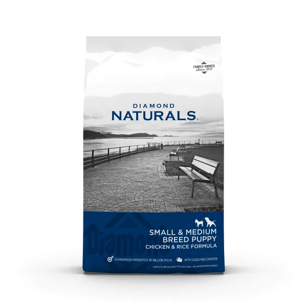 Diamond Naturals - ქათამი და ბრინჯი, პატარა და საშუალო ჯიშის ლეკვისთვის 15კგ