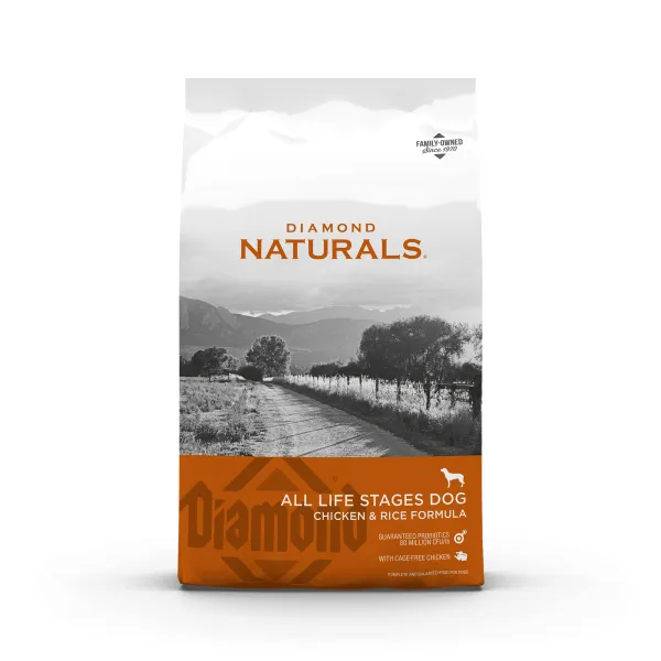 Diamond Naturals - ქათამი და ბრინჯი, ყველა ასაკის ძაღლისთვის 15კგ