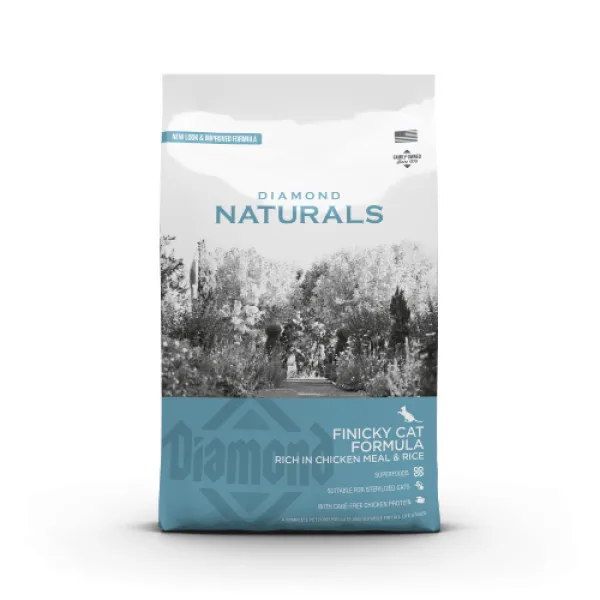 Diamond Naturals - პრეტენზიული მადის მქონე კატისთვის, ქათამი & ბრინჯი, 7.5კგ