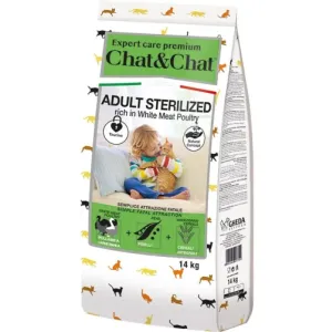 Chat&Chat - სტერილიზებული კატისთვის, ფრინველის თეთრი ხორცით 14კგ