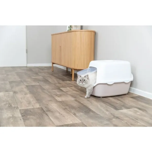 ვარდისფერი დახურული ტუალეტი 40 × 40 × 56 სმ